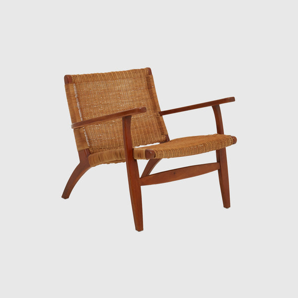 Ajus - Lounge Chair - Dark Woven Rattan