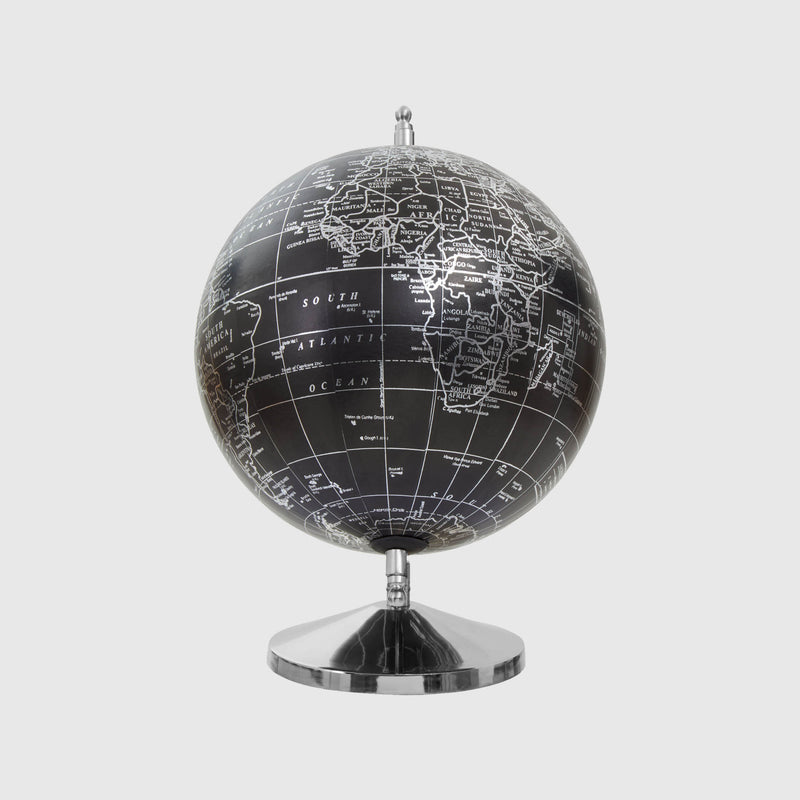 Arne - Globe - Black & Silver