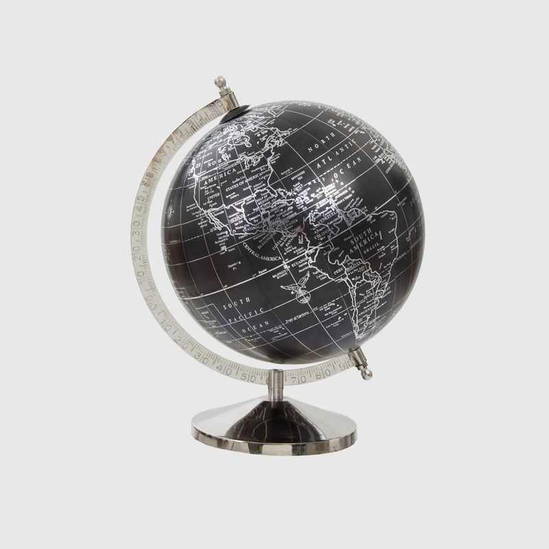 Arne - Globe - Black & Silver