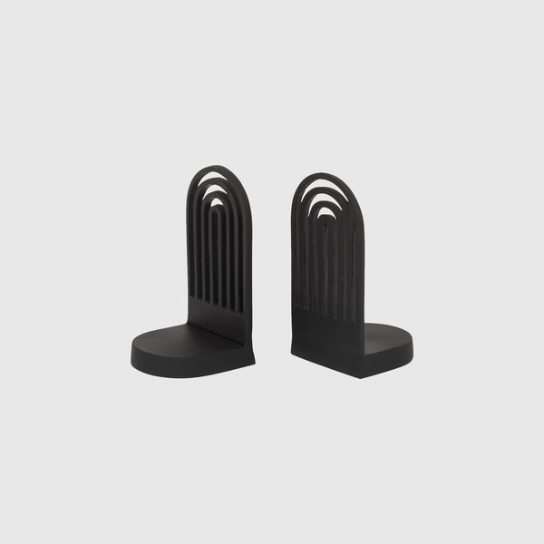 Calla - Black Arch Bookends - Set of 2