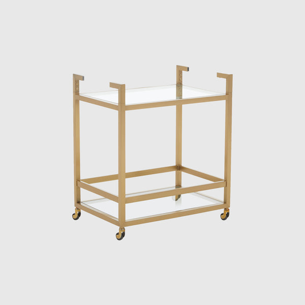 Celeste - Two Tier Drinks Trolley - Gold