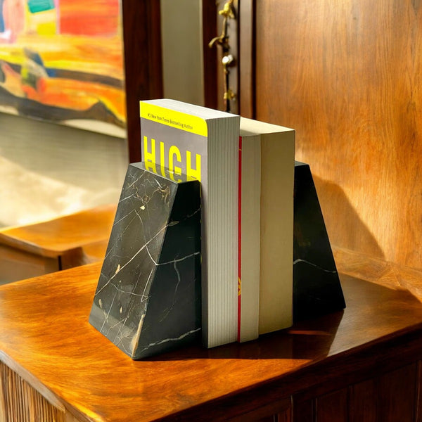 Brunner - Brown Marble Bookends - Set of 2