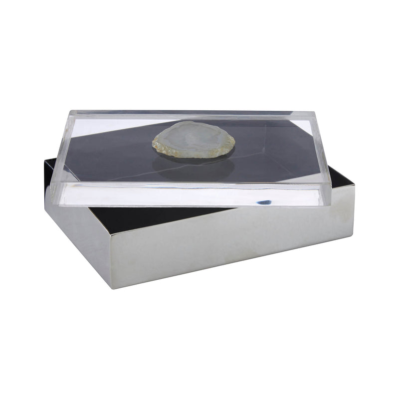 Daria - White Agate Jewellery Box - Large