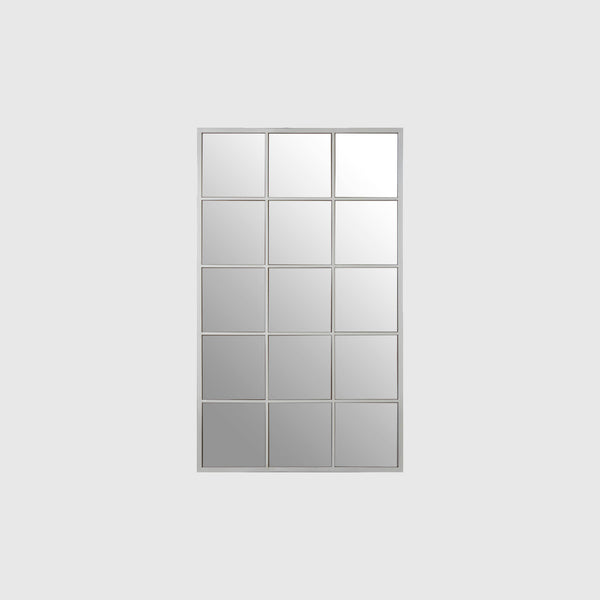 Dune - Large Rectangular Framed Wall Mirror - Silver