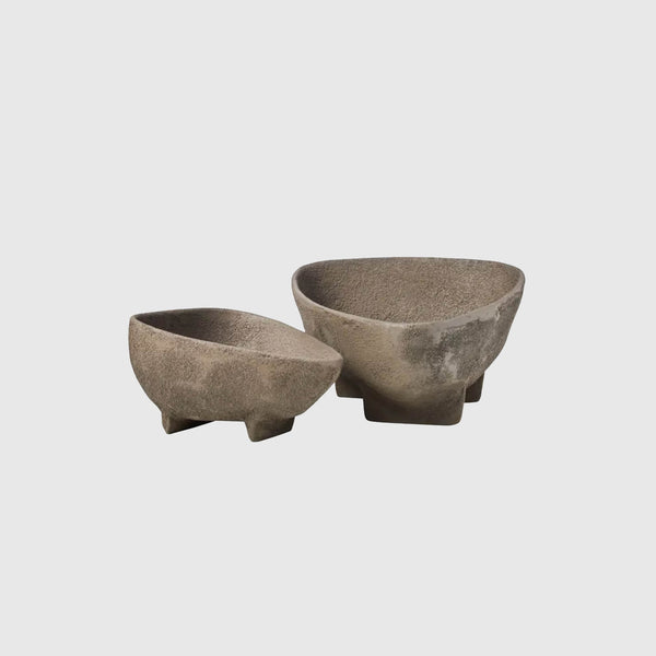 Eli - Grey Textured Bowls - Set of 2