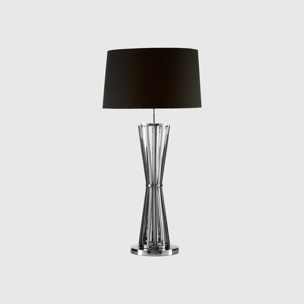 Elin - Table Lamp - Nickel & Black Fabric Shade