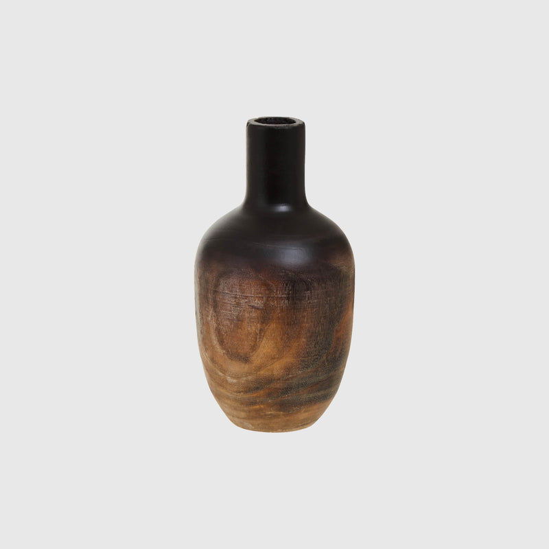 Gaia - Black Ombre Wood Vase - Large