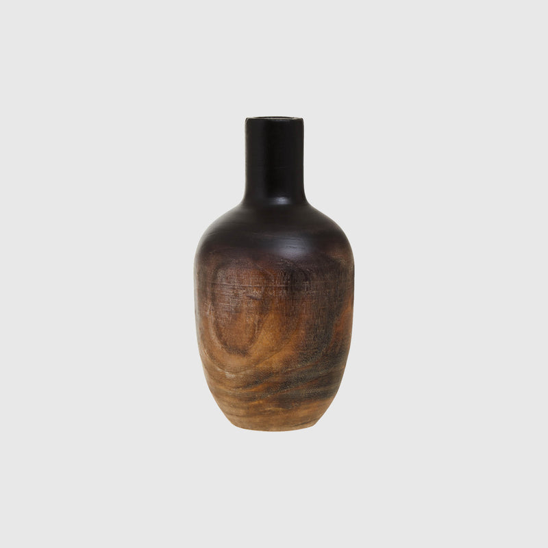 Gaia - Black Ombre Wood Vase - Large