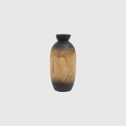 Gaia - Black Ombre Wood Vase - Small