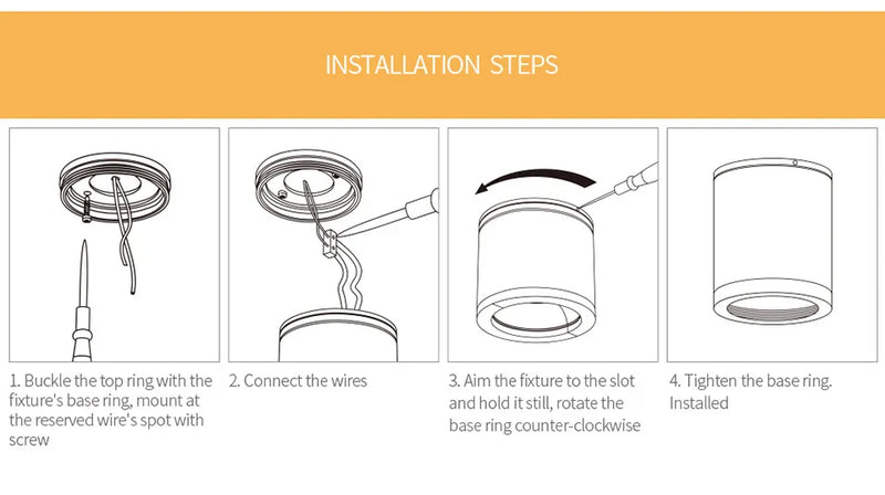 Purity Surface LED Downlight - Black