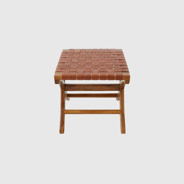 Laurent - Brown Leather Stool