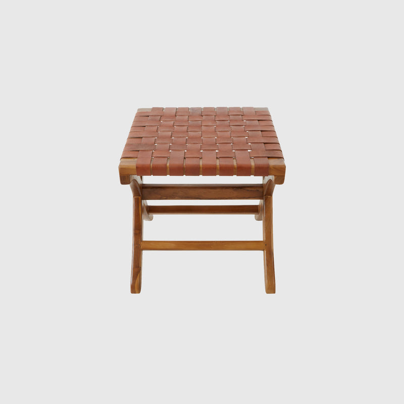 Laurent - Brown Leather Stool