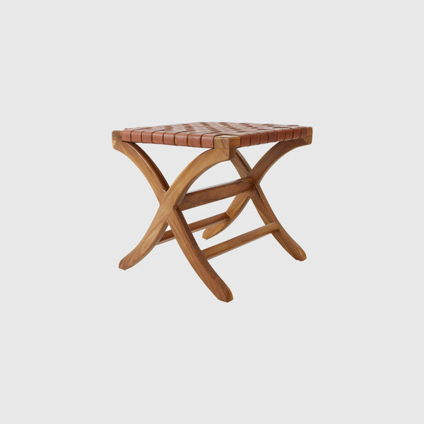 Laurent - Brown Leather Stool