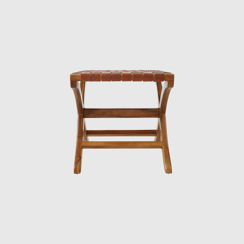 Laurent - Brown Leather Stool