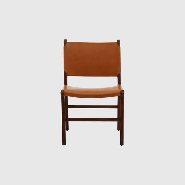 Lila - Dining Chair - Teak Wood & Tan Leather