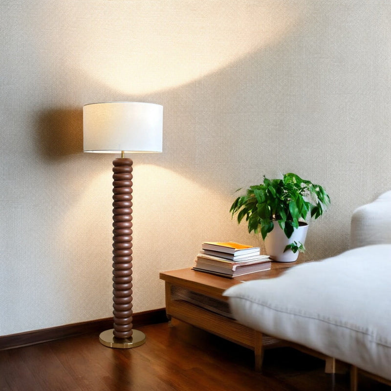 Bianca Floor Lamp - Dark Wood