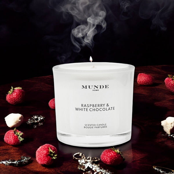 Scented Candle - Raspberry & White Chocolate