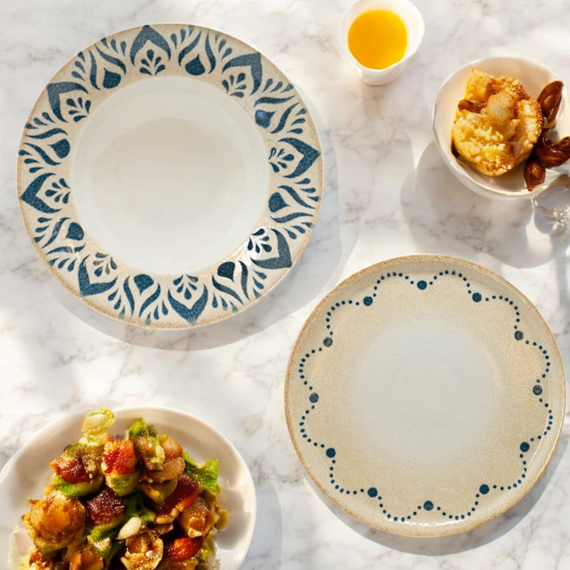 Capri - Porcelain Pizza Plates - Set of 6