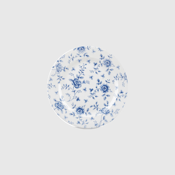 Diana - Blue Rosey Fine China Dining Plates - Set of 6