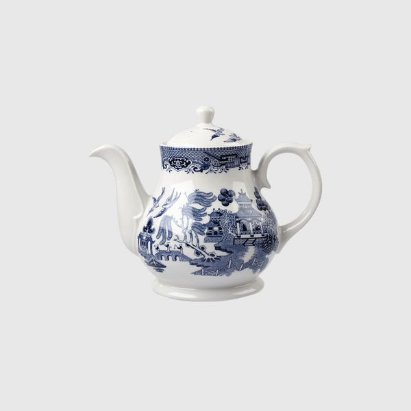 Diana - Blue Toile De Jouy Fine China Teapot - Large