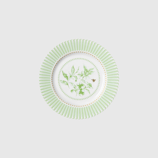 Elysian Green - Bone China Pizza Plates - Style A - Set of 12