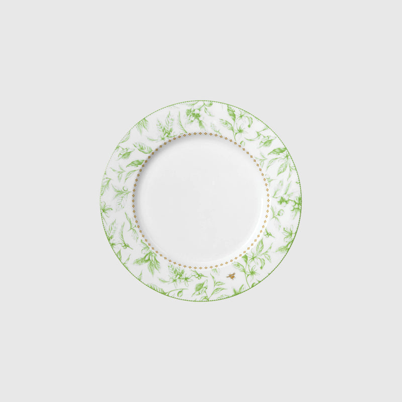 Elysian Green - Bone China Pizza Plates - Style B - Set of 12