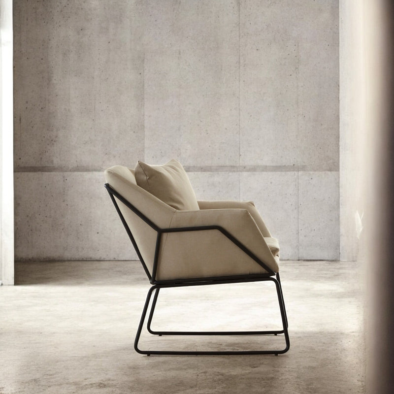 Frida - Armchair - Stone & Black