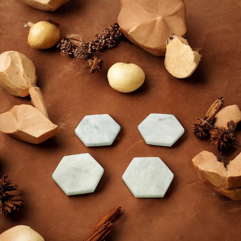 Bianca - White Marble Hexagon Coasters - Set of 4