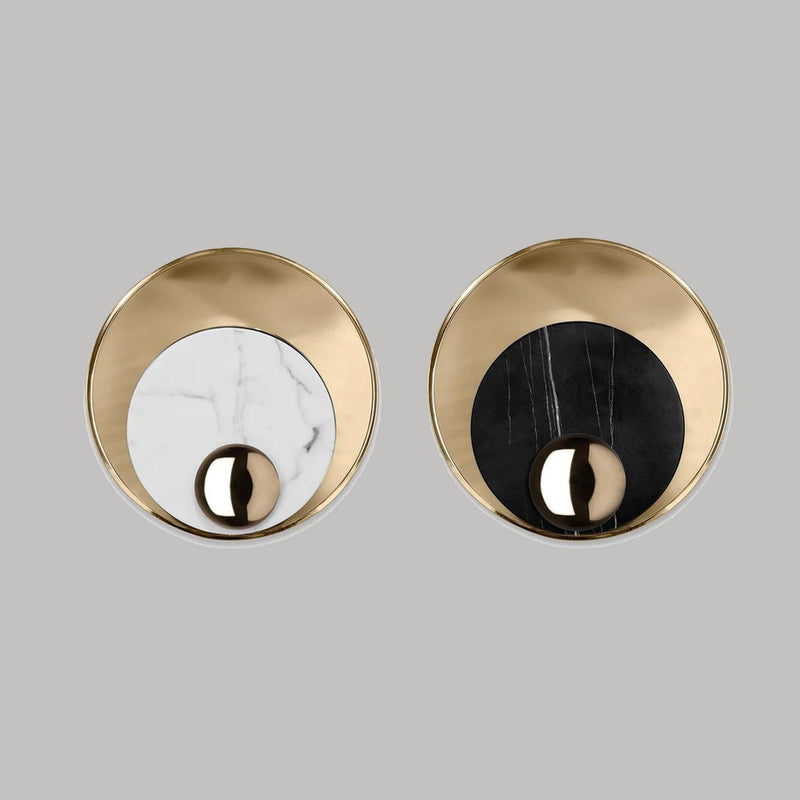 Kira Wall Light - Black/White & Gold - Munde Home