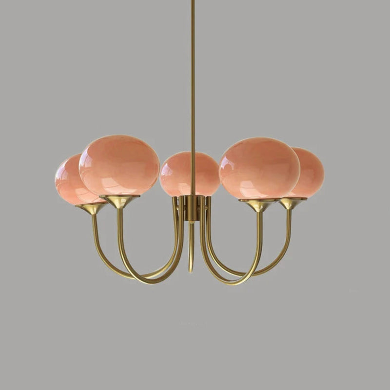 Lea Chandelier - Orange & Gold