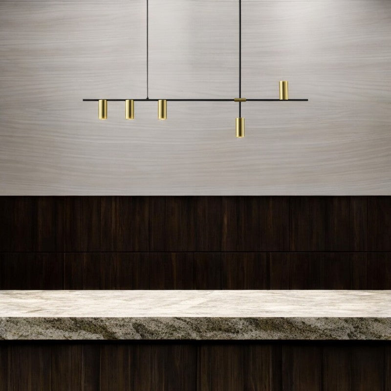 Nels Chandelier - Gold & Black