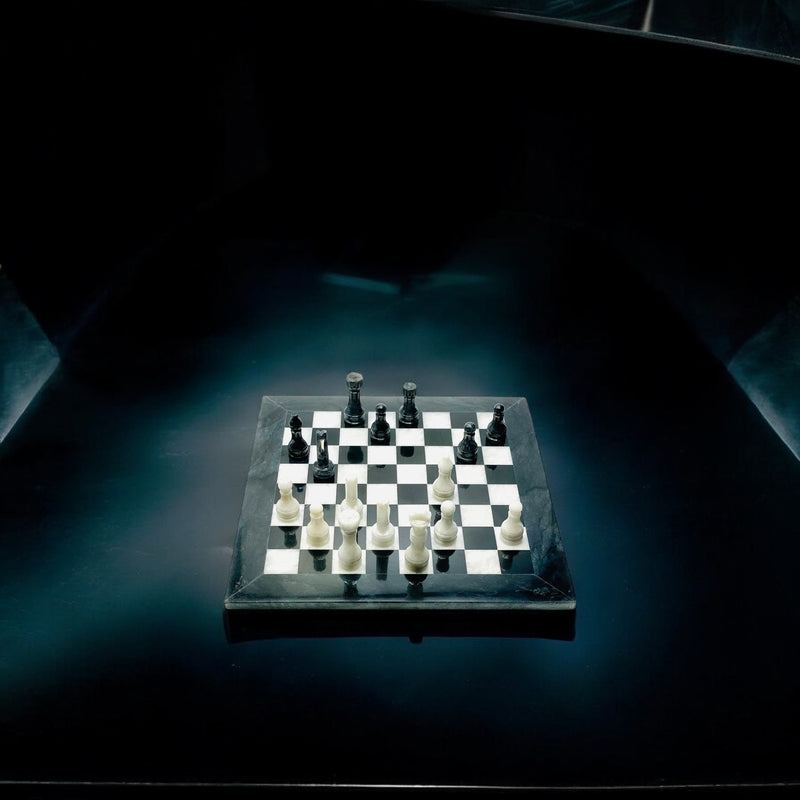 Nicco - Black & White Marble Chess Set