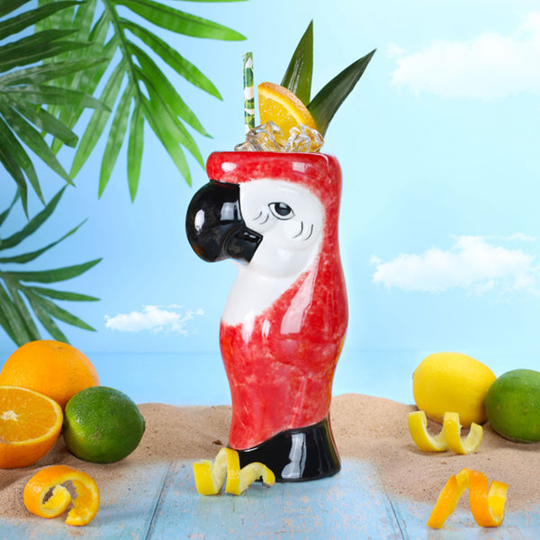 Parrot Red Handmade Ceramic Tumbler