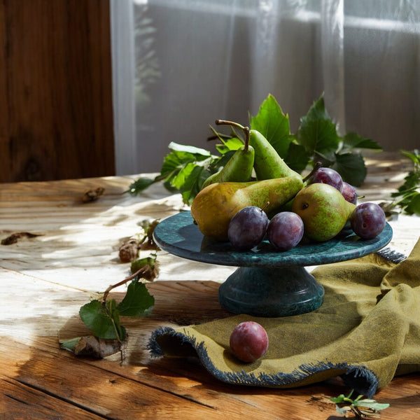 Penelope - Cake Stand - Green Marble