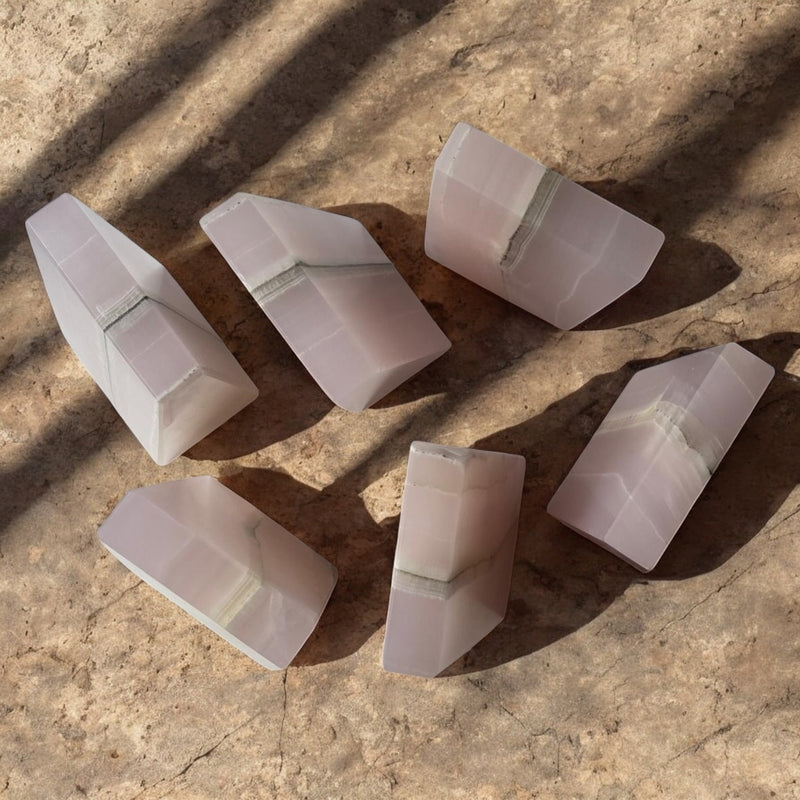 Rosella - Pink Calcite Bookends - Set of 2