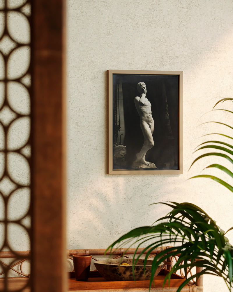 Posing Male Nude Statue - Poster