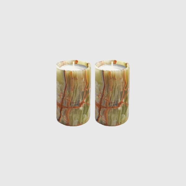 Tessa - Onyx Tea Light Holders - Set of 2