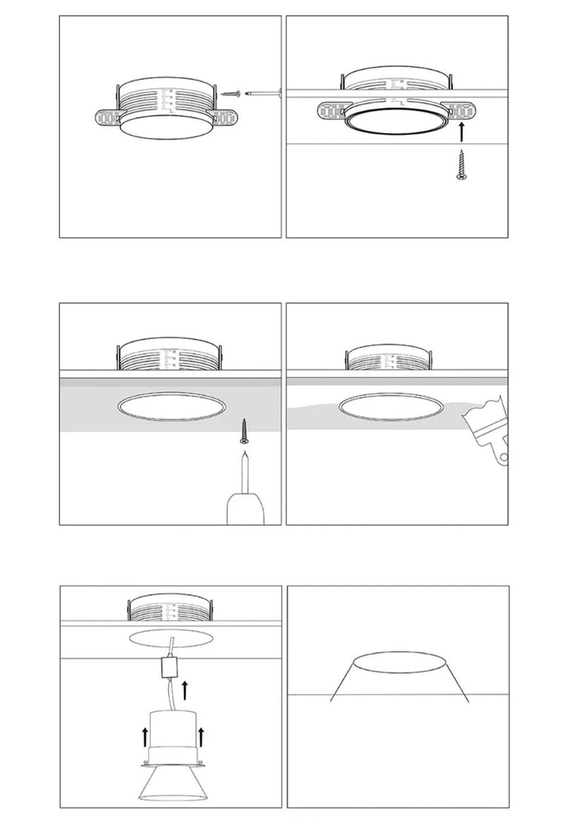 Minima Round Adjustable Trimless Dimmable Recessed LED Downlight - White