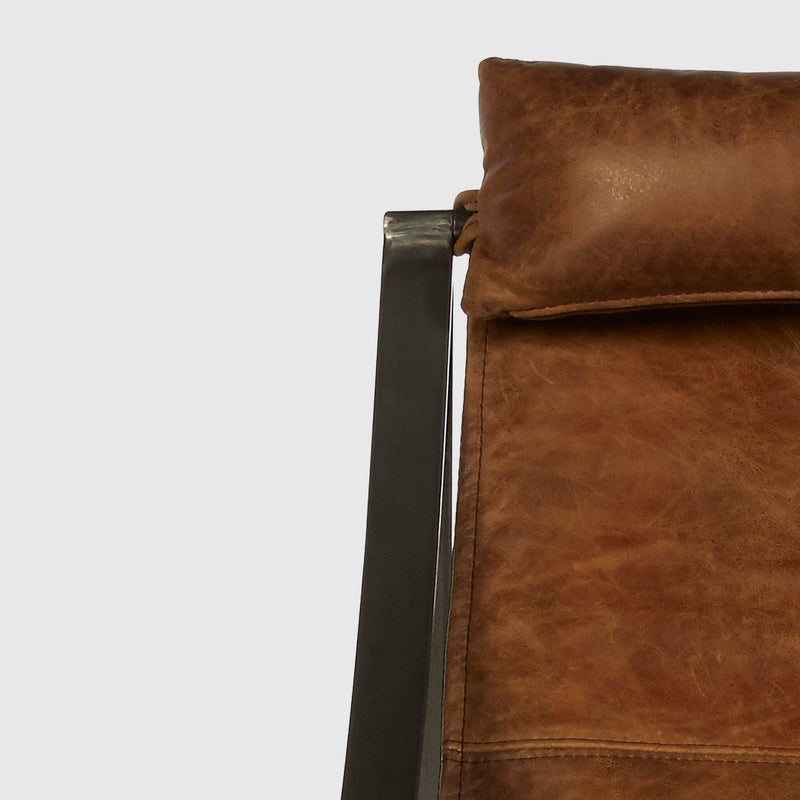 Nora - Leather Chair - Light Brown