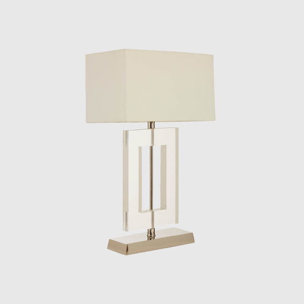 Oren - Table Lamp - Steel & Cream Fabric Shade