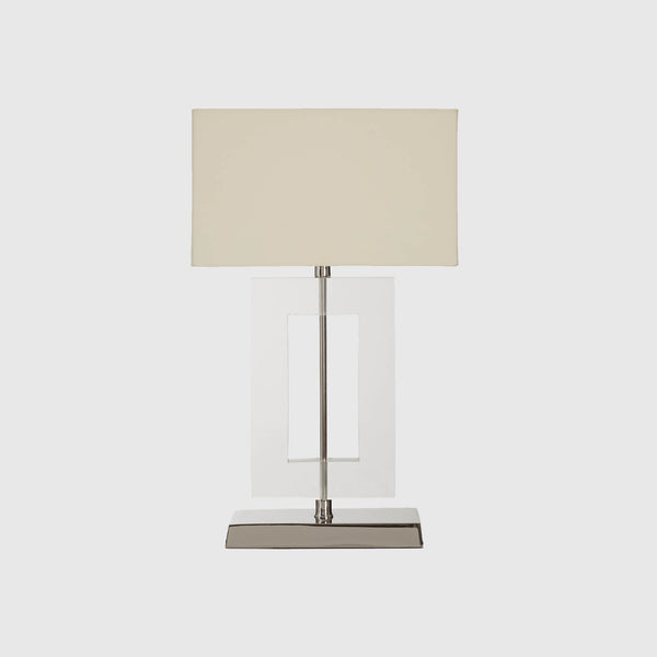 Oren - Table Lamp - Steel & Cream Fabric Shade