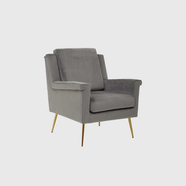 Oriana - Armchair - Grey Velvet