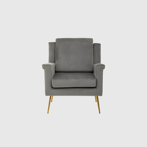 Oriana - Armchair - Grey Velvet