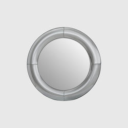 Pavel - Round Curved Mirror - Silver