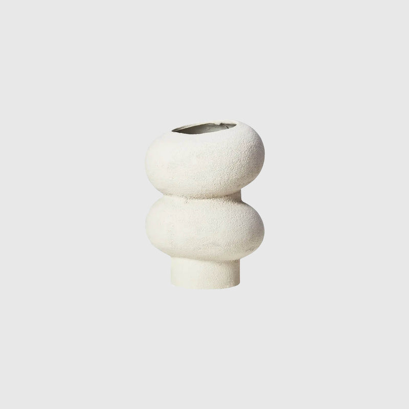 Perla - White Textured Bubble Vase - Small