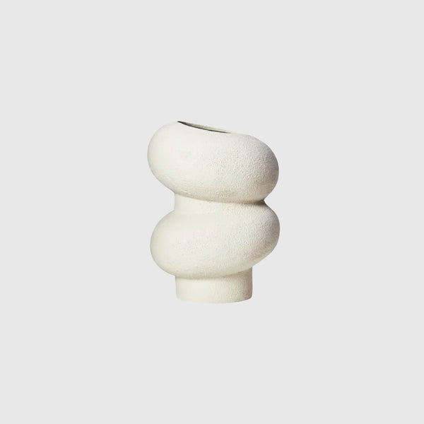 Perla - White Textured Bubble Vase - Small