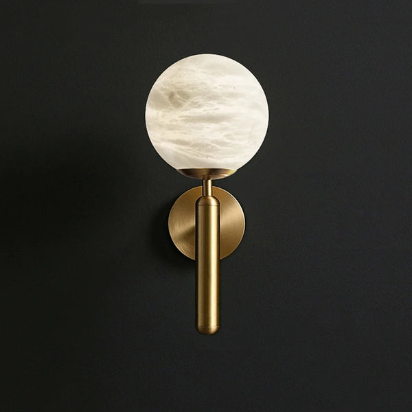 Mia Wall Light - Alabaster & Gold