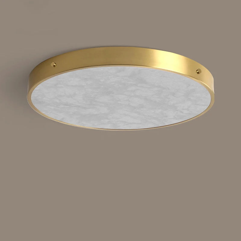 Carlo Flush Mount - Alabaster & Gold