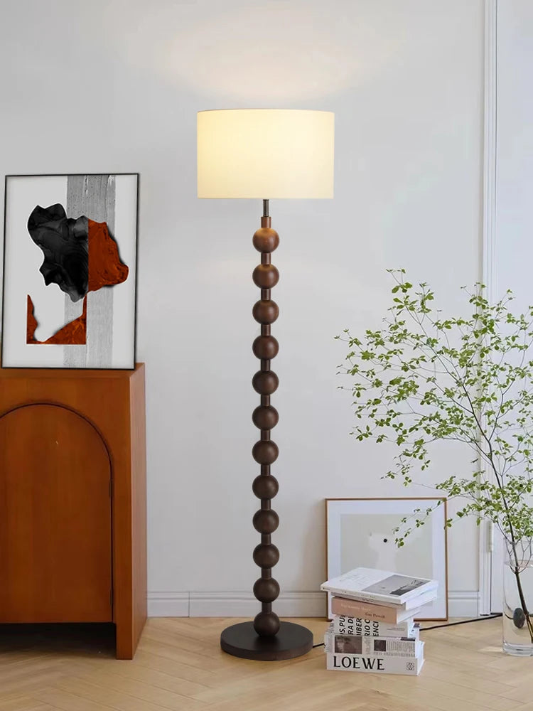 Caterina Floor Lamp - Dark Wood