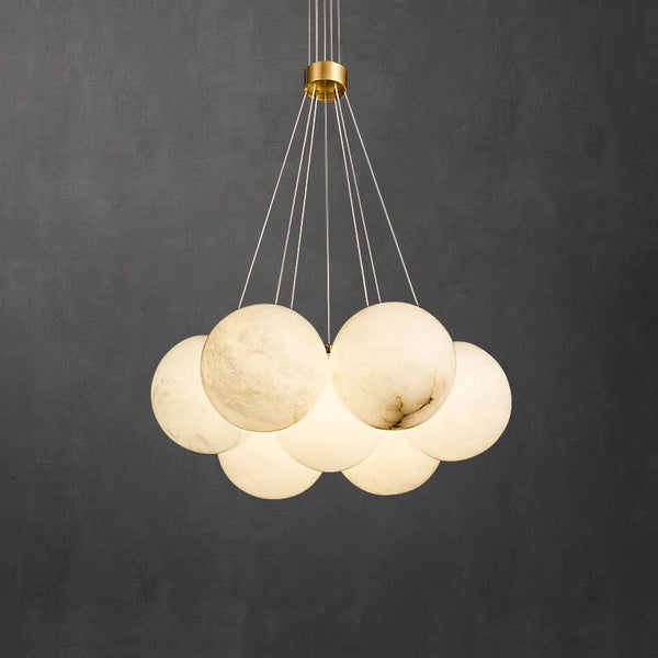 Paolo - Chandelier - Alabaster & Gold